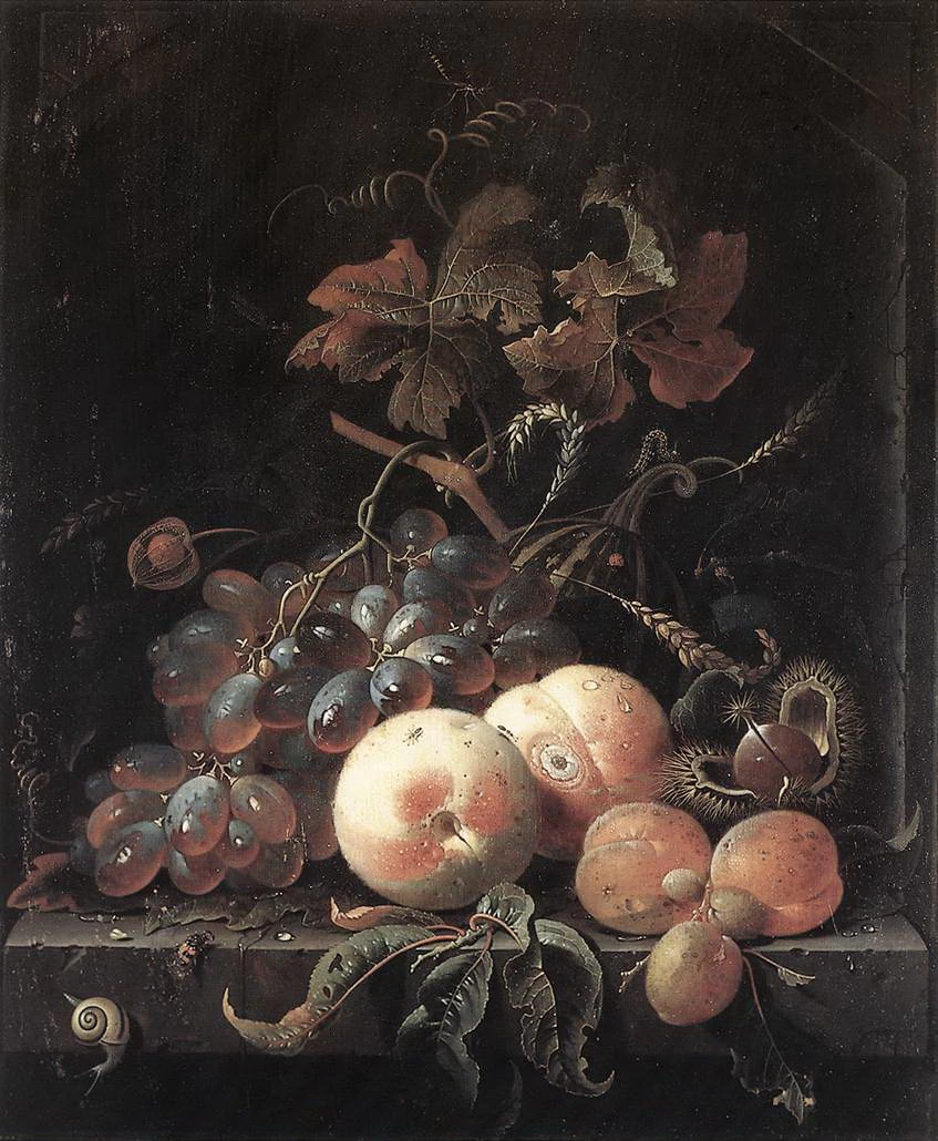Abraham - Abraham Mignon, Natura morta con frutta, Staatliche Kunsthalle, Karlsruhe